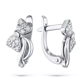 Серьги из белого золота с бриллиантами э0901сг07221001