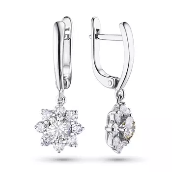 Серьги из белого золота с бриллиантами э0901сг03160700