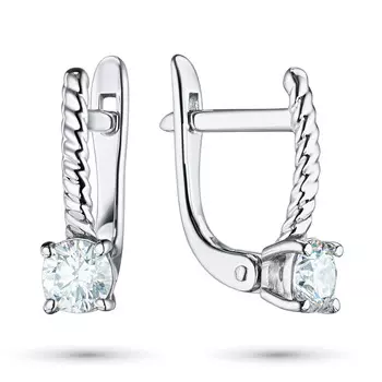 Серьги из белого золота с бриллиантами э0901сг09210851