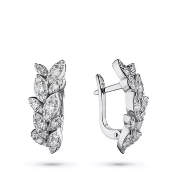Серьги из белого золота с бриллиантами э0901сг05210957