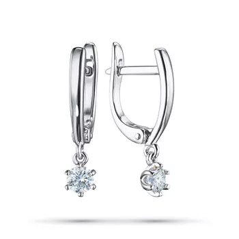 Серьги из белого золота с бриллиантами э0901сг03220896