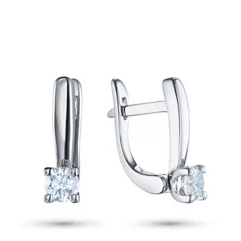 Серьги из белого золота с бриллиантами э0901сг09210857
