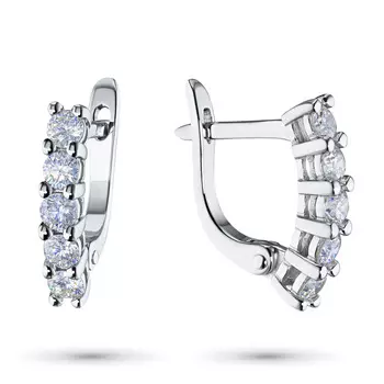 Серьги из белого золота с бриллиантами э0901сг11182000