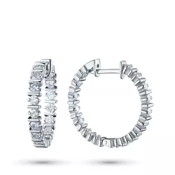 Серьги из белого золота с бриллиантами э0901сг07210303