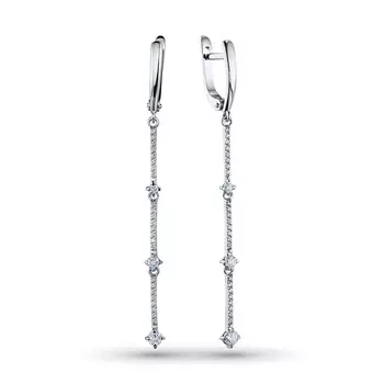 Серьги из белого золота с бриллиантами э0901сг09196520