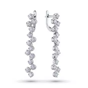 Серьги из белого золота с бриллиантами э0901сг08187500