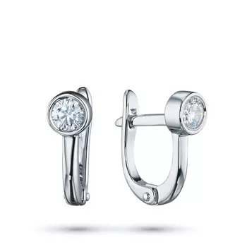 Серьги из белого золота с бриллиантами э0901сг01220751