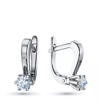 Серьги из белого золота с бриллиантами э0901сг05210756