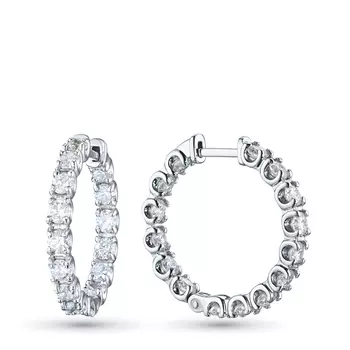 Серьги из белого золота с бриллиантами э0901сг10210904