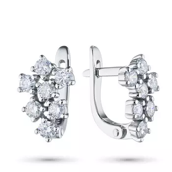 Серьги из белого золота с бриллиантами э0901сг09180900