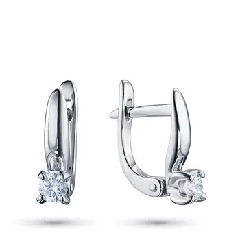 Серьги из белого золота с бриллиантами э0901сг04220751