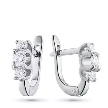 Серьги из белого золота с бриллиантами э0901сг07153600