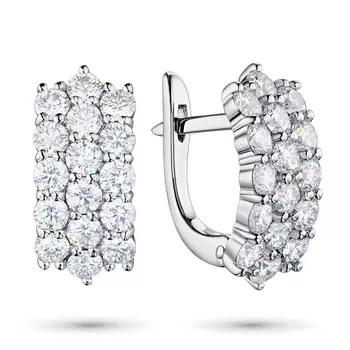 Серьги из белого золота с бриллиантами э0901сг02210916