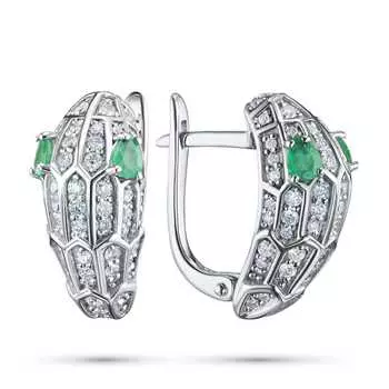 Серьги из белого золота с бриллиантами э0938сг07220466