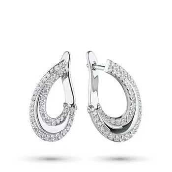 Серьги из белого золота с бриллиантами э0901сг04201524
