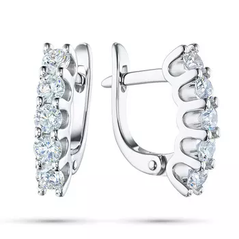 Серьги из белого золота с бриллиантами э0901сг08200951