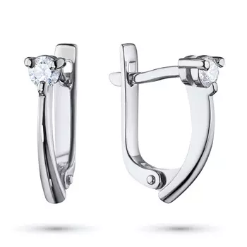 Серьги из белого золота с бриллиантами э4001сг08200107