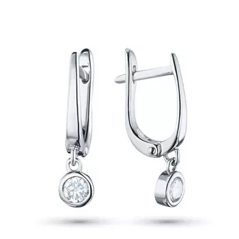 Серьги из белого золота с бриллиантами э4001сг07210853