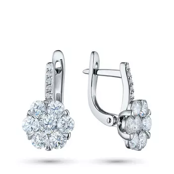 Серьги из белого золота с бриллиантами э4001сг05210375
