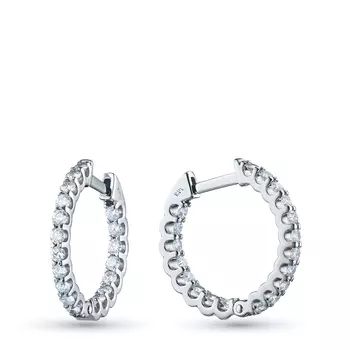 Серьги из белого золота с бриллиантами э4001сг12210301