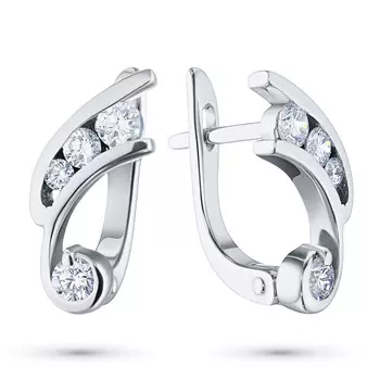 Серьги из белого золота с бриллиантами э0901сг05102000