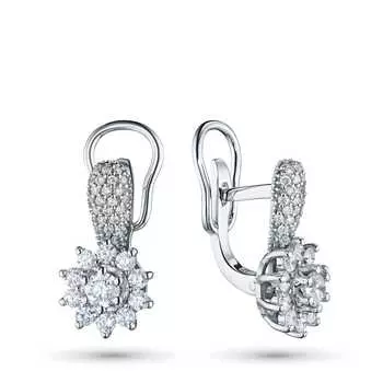 Серьги из белого золота с бриллиантами э0901сг05220937