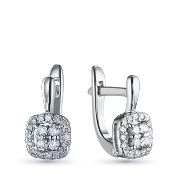Серьги из белого золота с бриллиантами э0901сг04193800