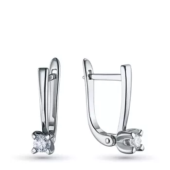 Серьги из белого золота с бриллиантами э0901сг09200227