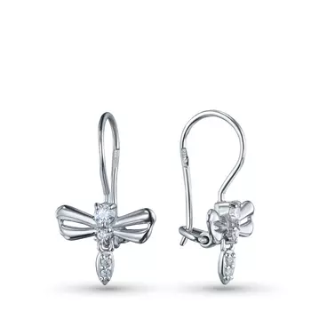 Серьги из белого золота с бриллиантами э4001сг04220116