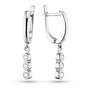 Серьги из белого золота с бриллиантами э0901сг05115200