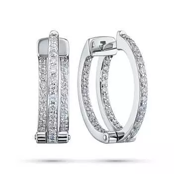 Серьги из белого золота с бриллиантами э4001сг08210656