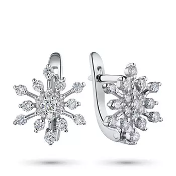 Серьги из белого золота с бриллиантами э4001сг09151700