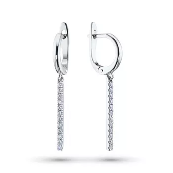 Серьги из белого золота с бриллиантами э4001сг01183500