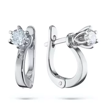 Серьги из белого золота с бриллиантами э4001сг05091100
