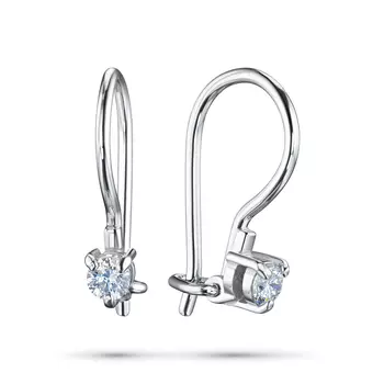 Серьги из белого золота с бриллиантами э4001сг04220115