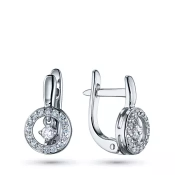 Серьги из белого золота с бриллиантами э4001сг07210128