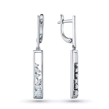 Серьги из белого золота с бриллиантами э0901сг04211050