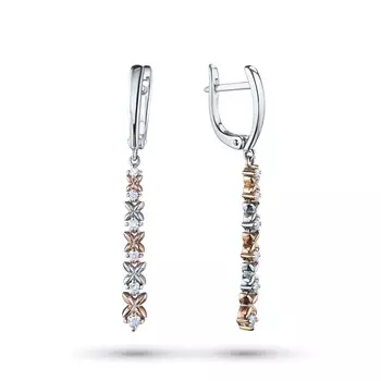 Серьги из белого золота с бриллиантами э4201сг02184200