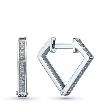 Серьги из белого золота с бриллиантами э4701сг12200101