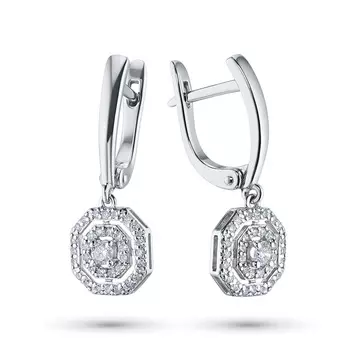 Серьги из белого золота с бриллиантами э0901сг11172700