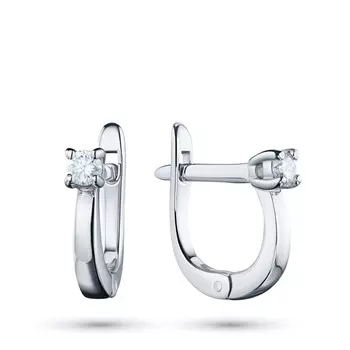 Серьги из белого золота с бриллиантами э4701сг04203163