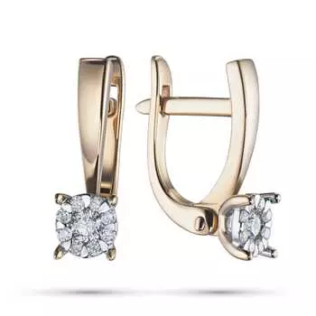 Серьги из белого золота с бриллиантами э4901сг07176900