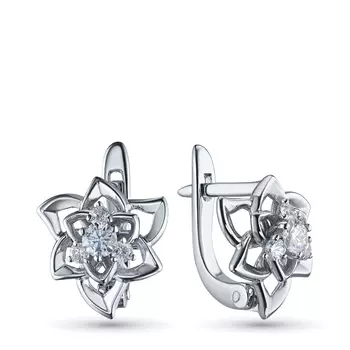 Серьги из белого золота с бриллиантами э0901сг04153900