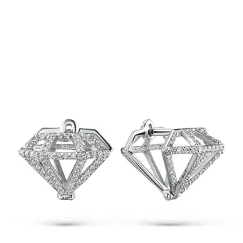 Серьги из белого золота с бриллиантами э0901сг06220360