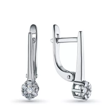 Серьги из белого золота с бриллиантами э4001сг10134800