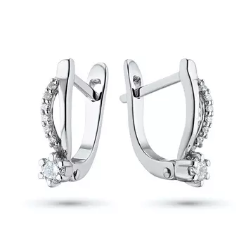 Серьги из белого золота с бриллиантами э0901сг05111600