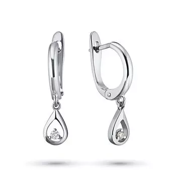 Серьги из белого золота с бриллиантами э0901сг03152300