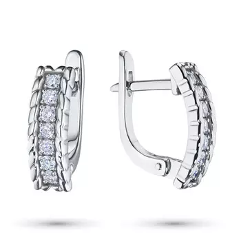 Серьги из белого золота с бриллиантами э0901сг04154900