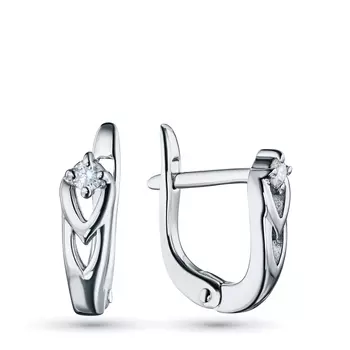 Серьги из белого золота с бриллиантами э0901сг06210502