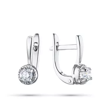 Серьги из белого золота с бриллиантами э0901сг04210205